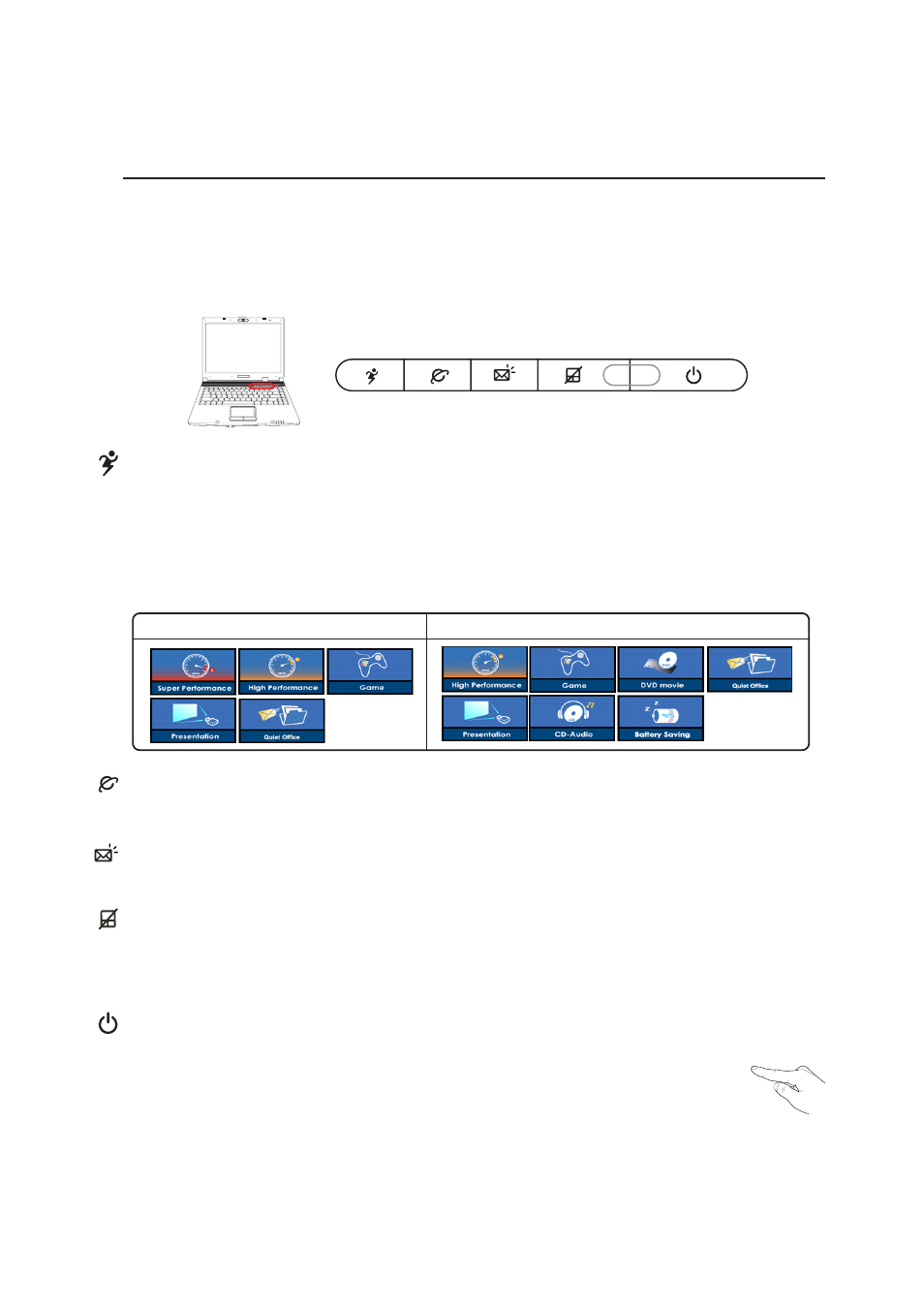 Switches and status indicators | Asus Z62J User Manual | Page 29 / 71