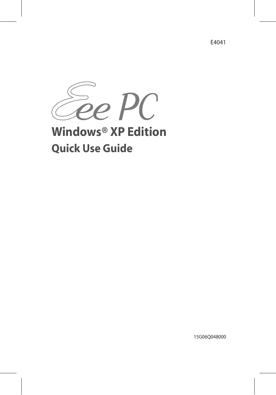 Asus Eee PC 701SD/XP User Manual | 8 pages