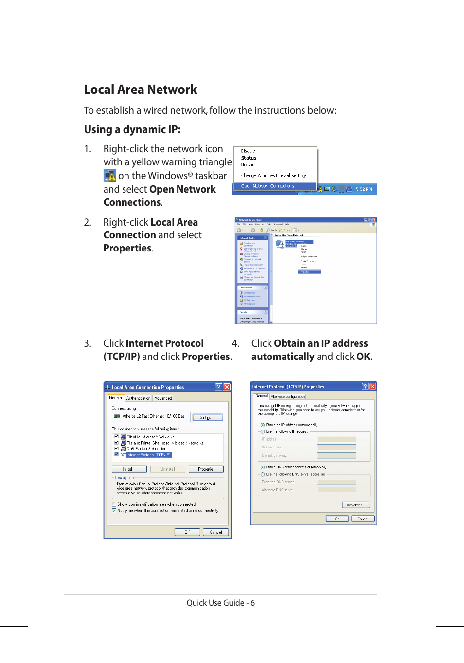 Local area network | Asus Eee PC 701SD/XP User Manual | Page 6 / 8
