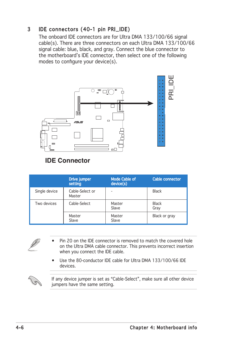 Ide connector pri_id e | Asus P1-AH2 User Manual | Page 55 / 93