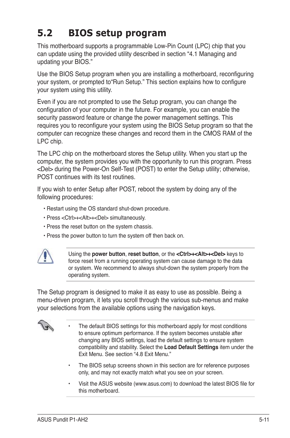 2 bios setup program | Asus P1-AH2 User Manual | Page 69 / 93