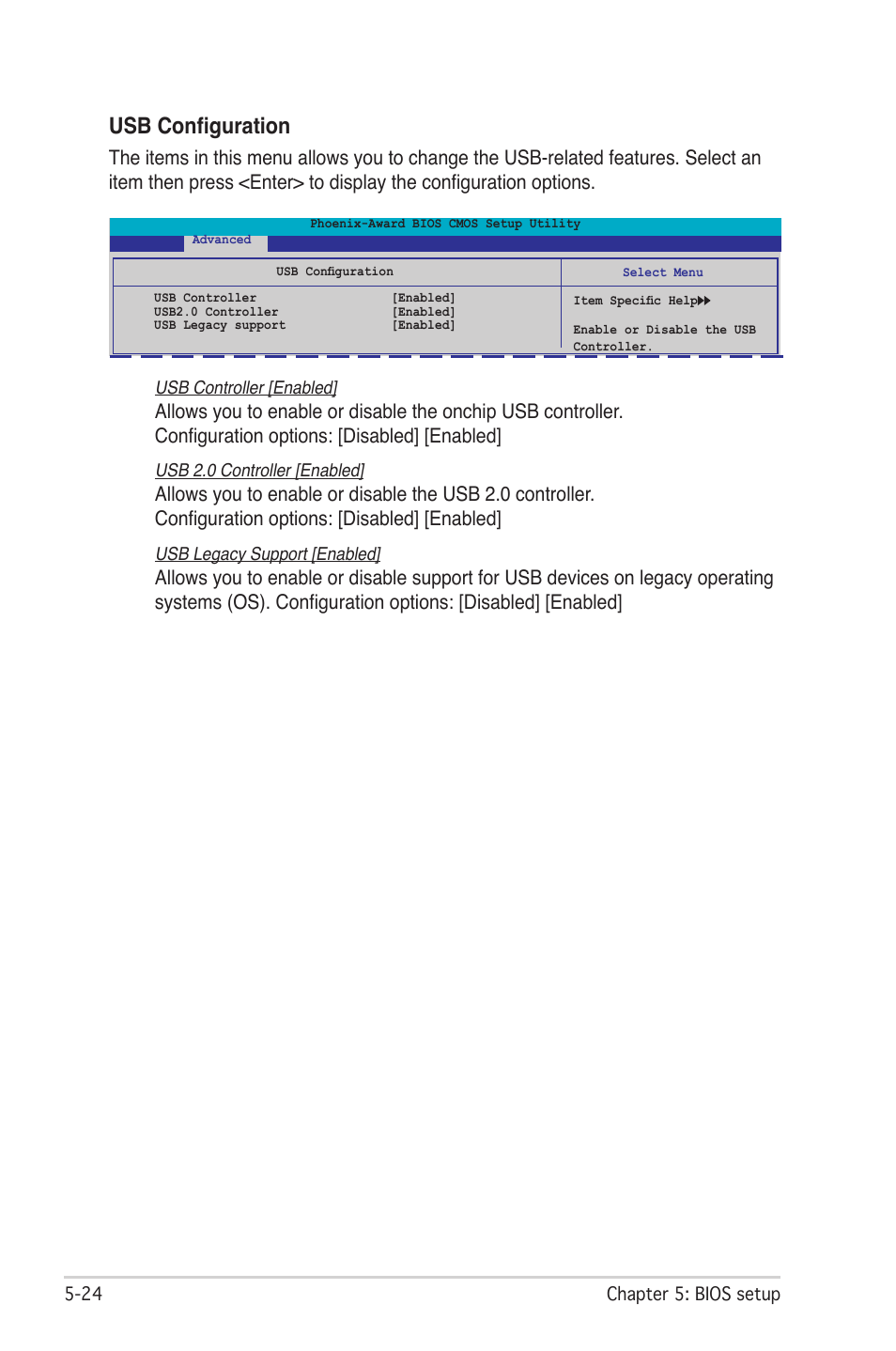 Usb conﬁguration | Asus P1-AH2 User Manual | Page 82 / 93