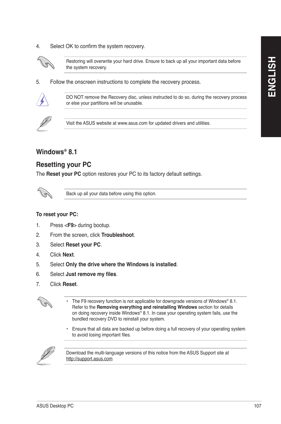 En gl is h en gl is h | Asus G10AC User Manual | Page 107 / 111