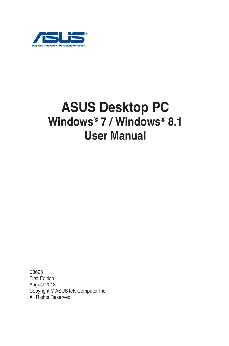 Appendix, Asus desktop pc, Windows | 7 / windows, 1 user manual | Asus G10AC User Manual | Page 73 / 111