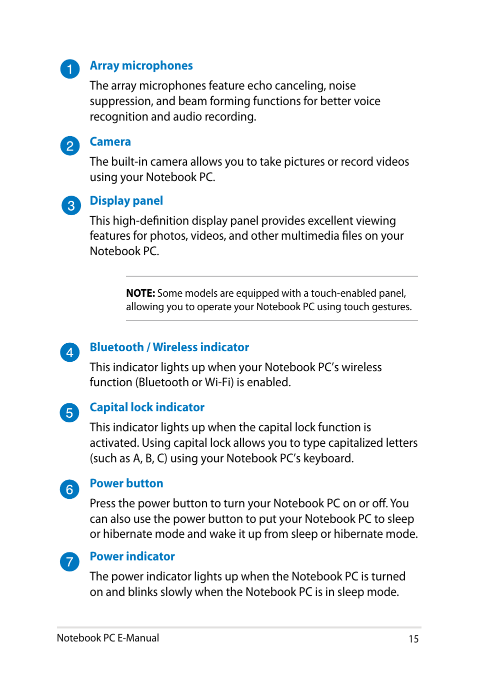 Asus Q501LA User Manual | Page 15 / 118