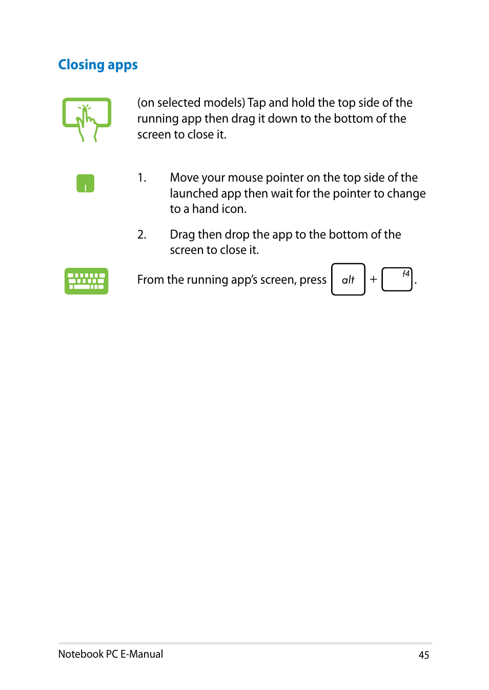 Asus Q501LA User Manual | Page 45 / 118