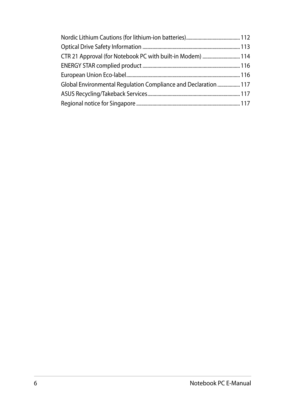 Asus Q501LA User Manual | Page 6 / 118