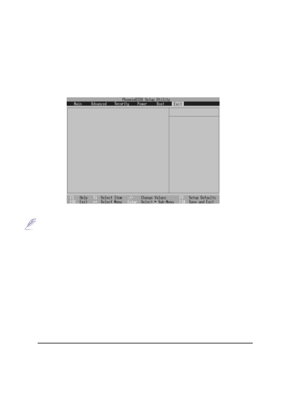 Exit menu, 77 5. configuring the bios, Exit saving changes | Exit discarding changes | Asus L84B User Manual | Page 77 / 96