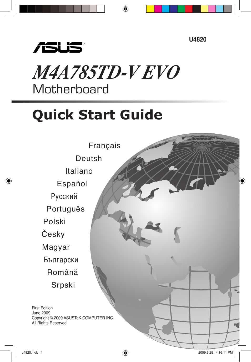 Asus M4A785TD-V EVO/U3S6 User Manual | 38 pages