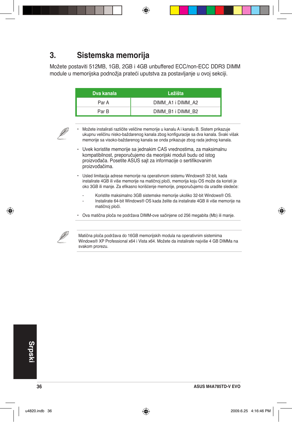 Srpski | Asus M4A785TD-V EVO/U3S6 User Manual | Page 36 / 38