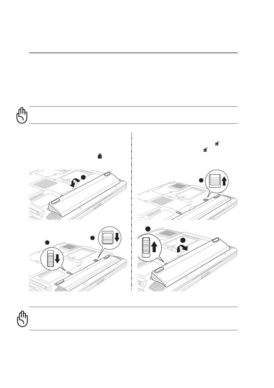 Using the battery pack, Installing and removing the battery pack | Asus Notebook PC Hardware User Manual | Page 27 / 76