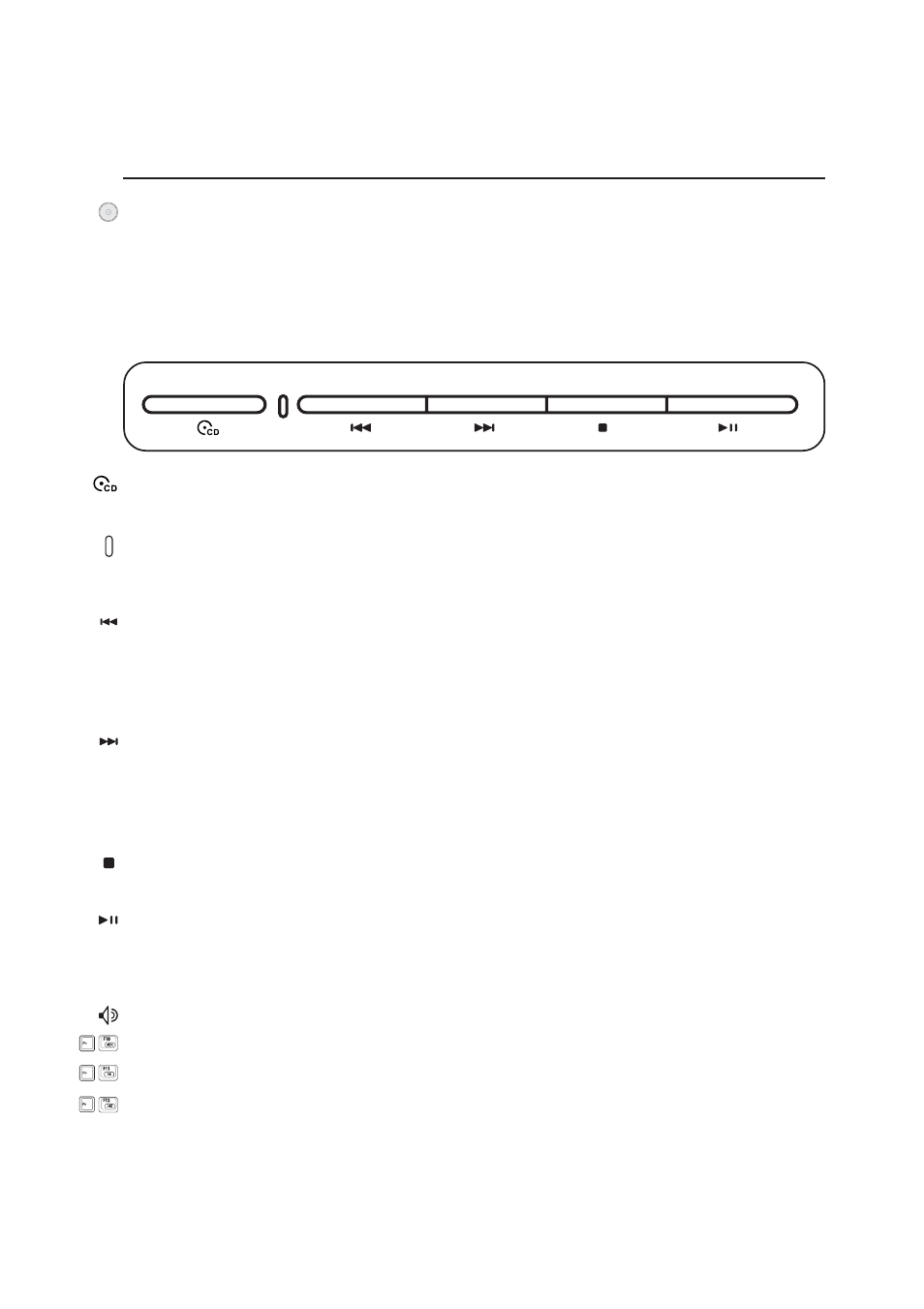 Cd player control buttons and indicator | Asus Notebook PC Hardware User Manual | Page 40 / 76