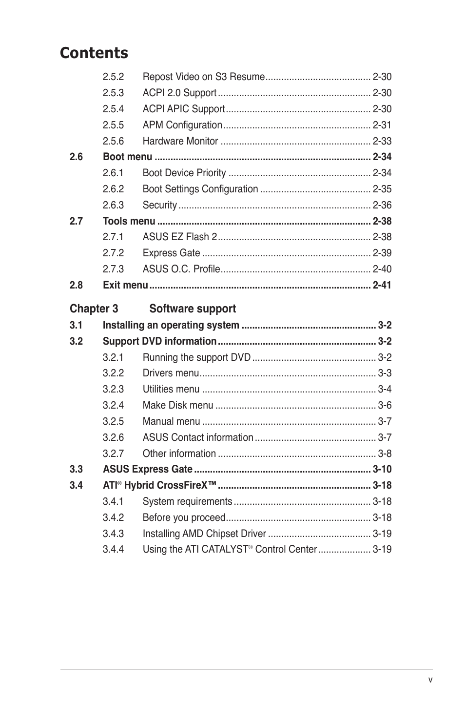 Asus M3A78 Pro User Manual | Page 5 / 116