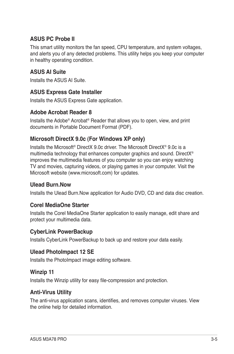 Asus M3A78 Pro User Manual | Page 99 / 116