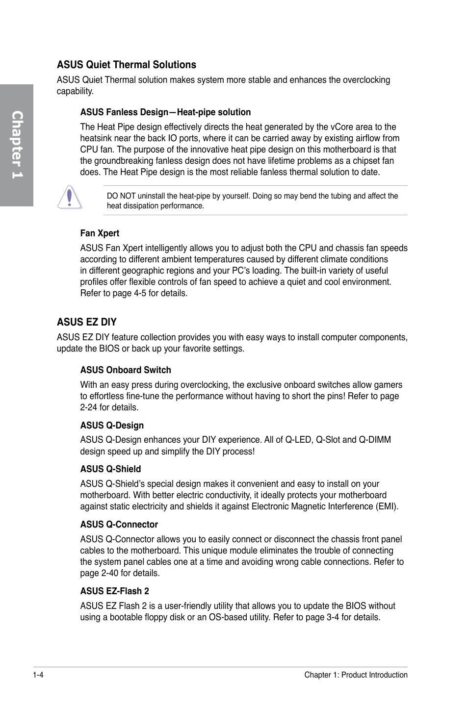 Chapter 1 | Asus P7P55D-E EVO User Manual | Page 18 / 126