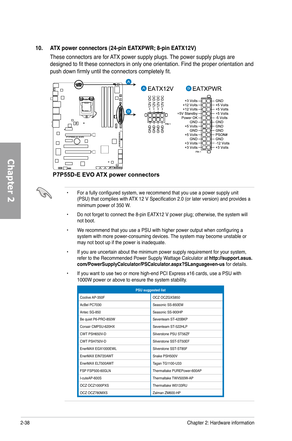 Chapter 2 | Asus P7P55D-E EVO User Manual | Page 56 / 126