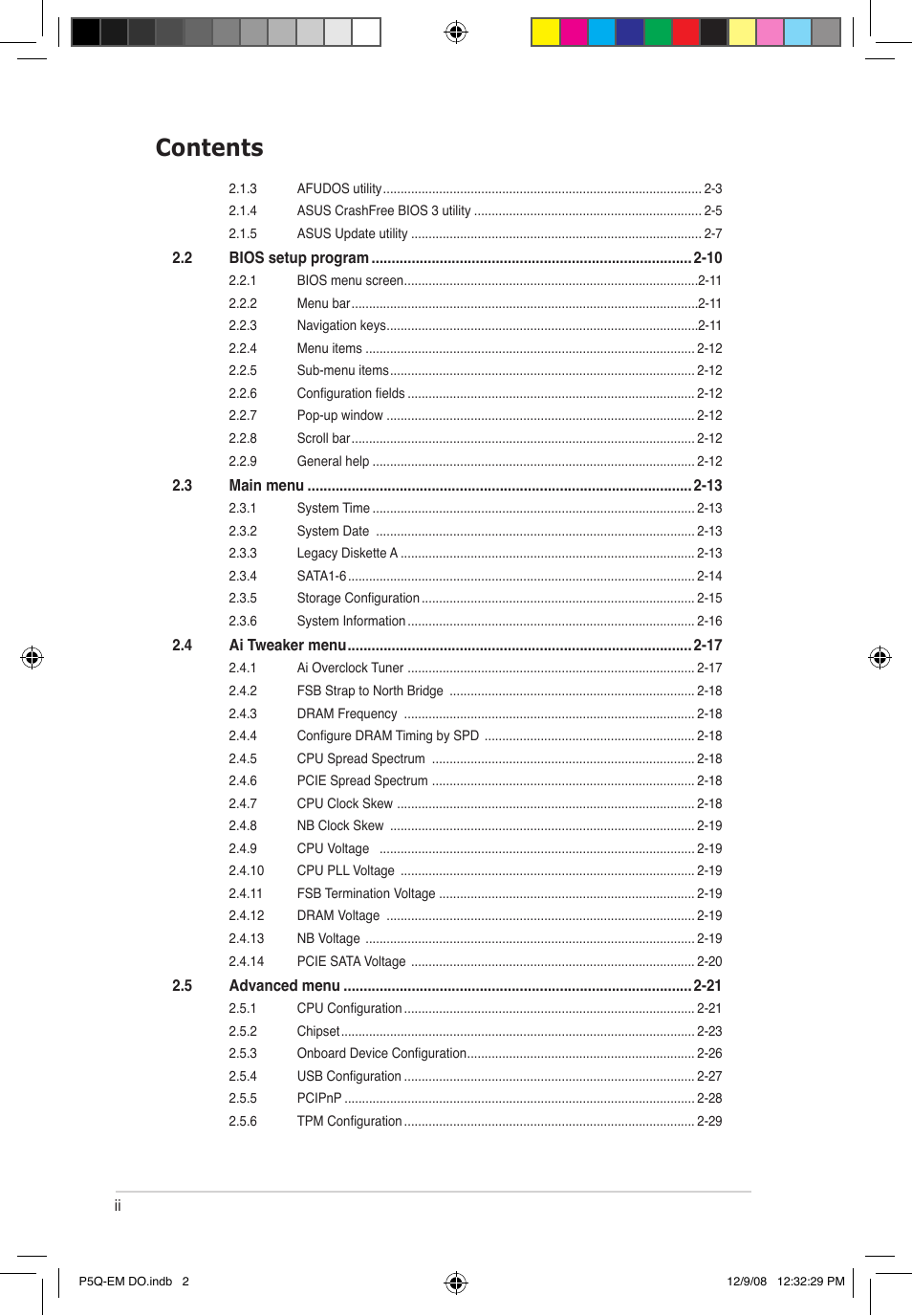 Asus P5Q-EM DO User Manual | Page 4 / 108