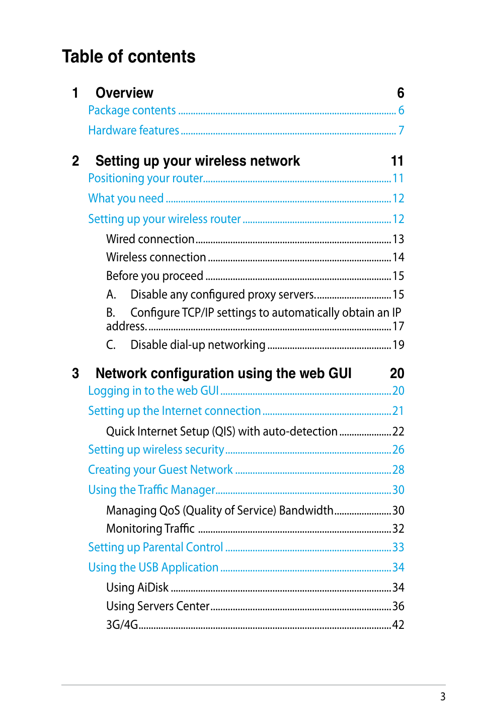 Asus RT-N14UHP User Manual | Page 3 / 107