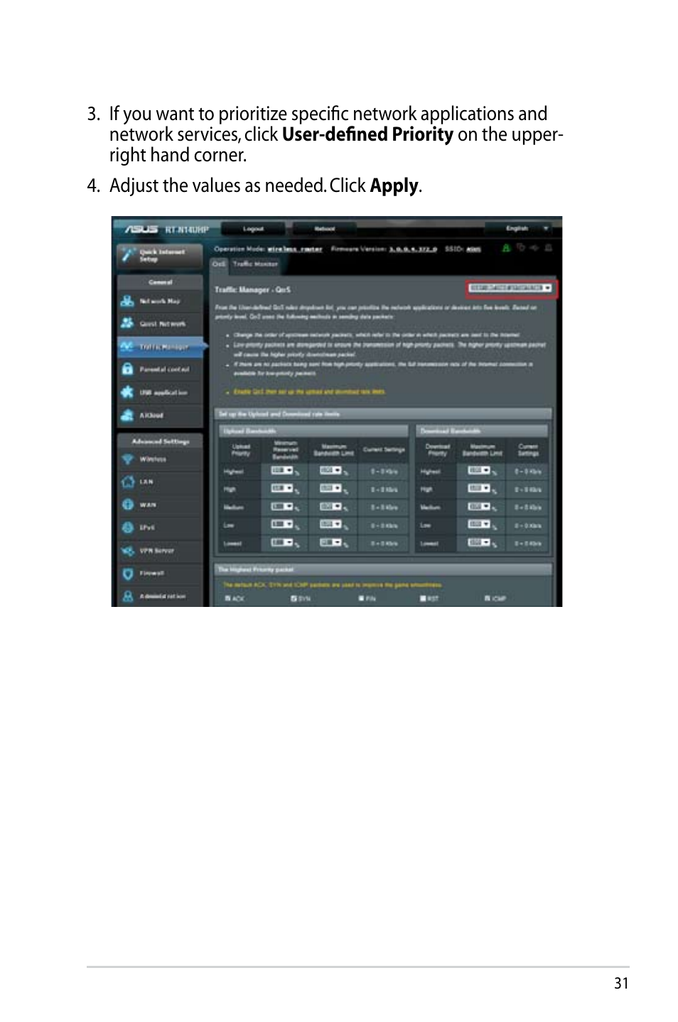 Asus RT-N14UHP User Manual | Page 31 / 107
