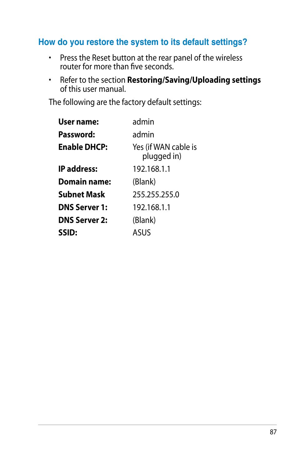 Asus RT-N14UHP User Manual | Page 87 / 107