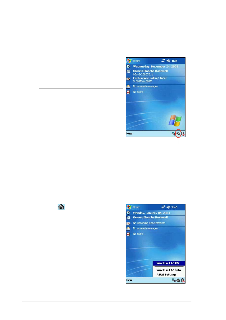 Accessing wireless lan, Using wireless lan, Turning on wireless lan | Asus MyPal A716 User Manual | Page 150 / 166