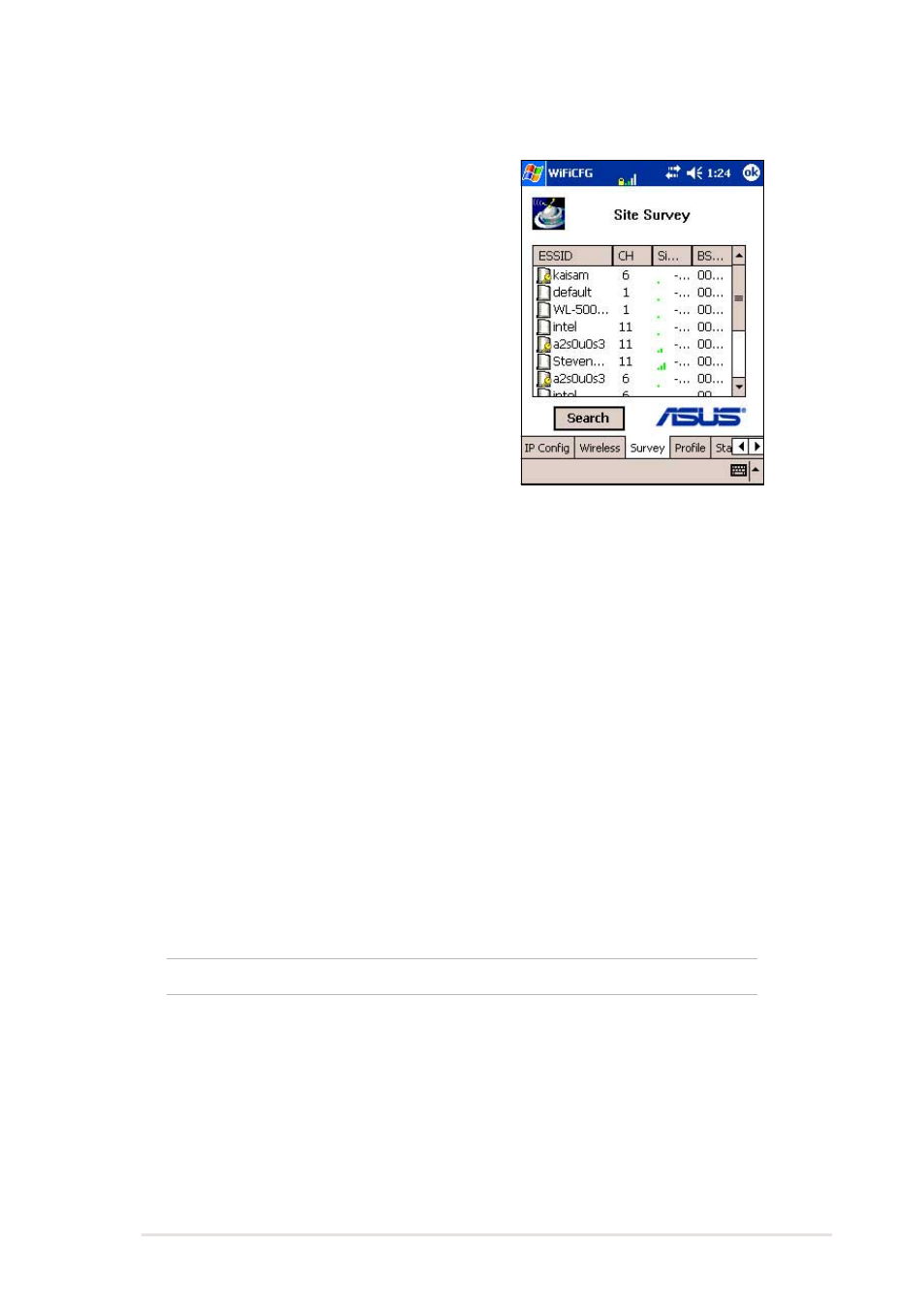 Site survey | Asus MyPal A716 User Manual | Page 155 / 166