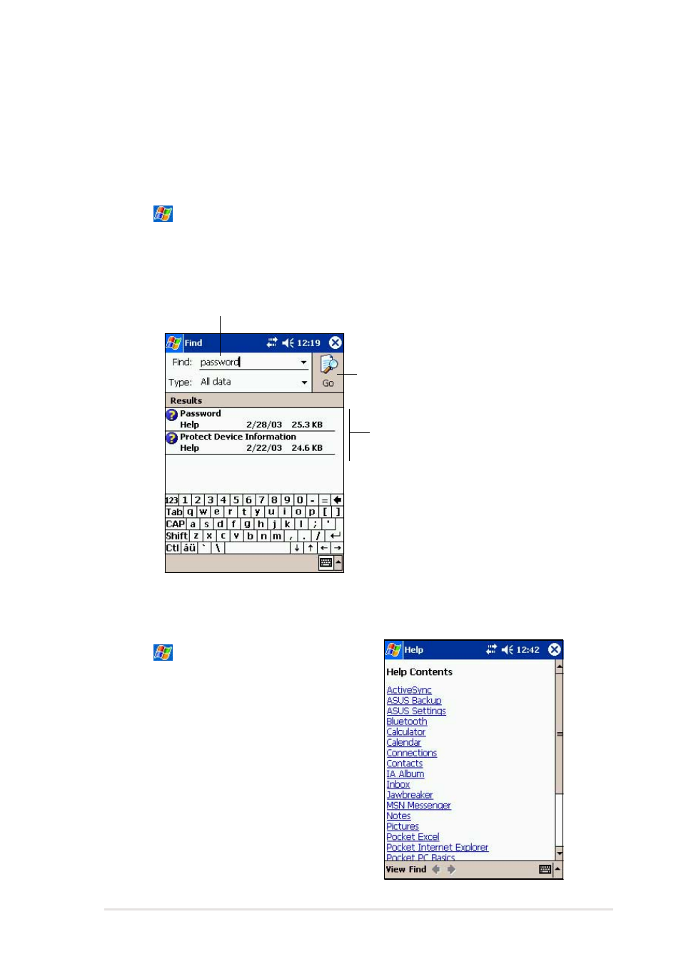 Finding and organizing information | Asus MyPal A716 User Manual | Page 31 / 166