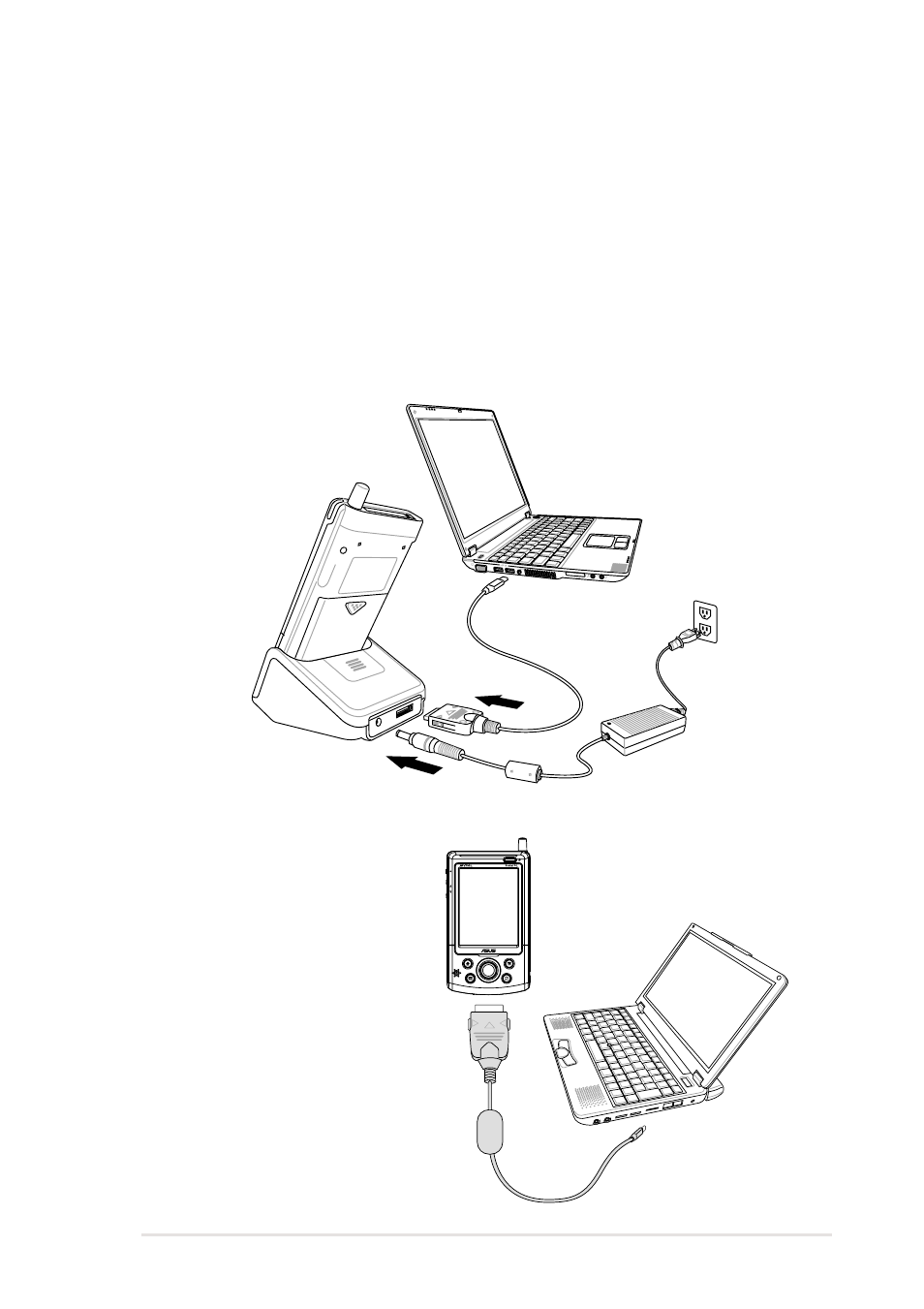 Synchronizing your device, Connecting your device to a computer | Asus MyPal A716 User Manual | Page 61 / 166