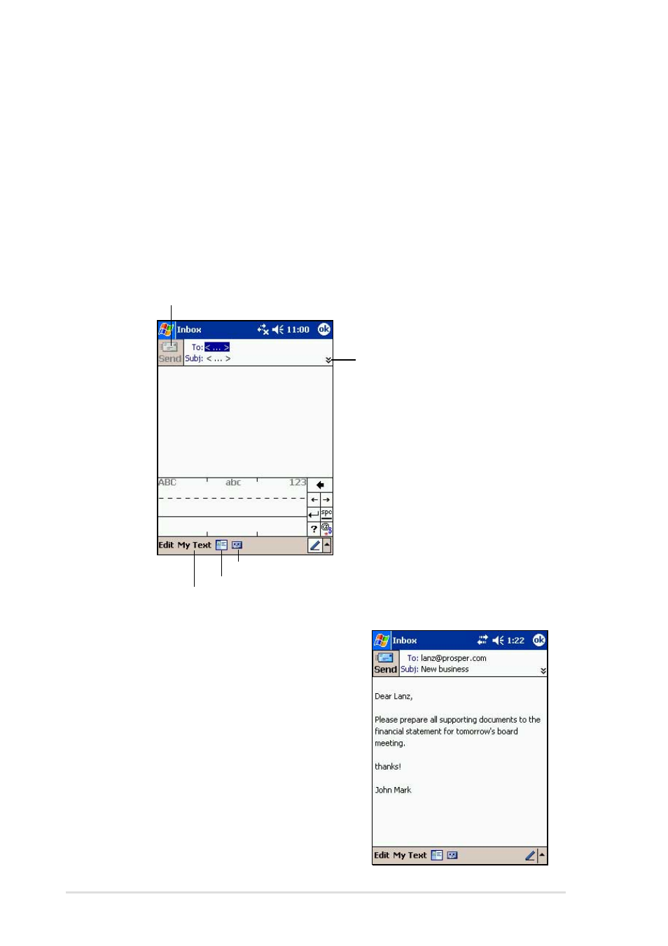 Composing messages | Asus MyPal A716 User Manual | Page 84 / 166