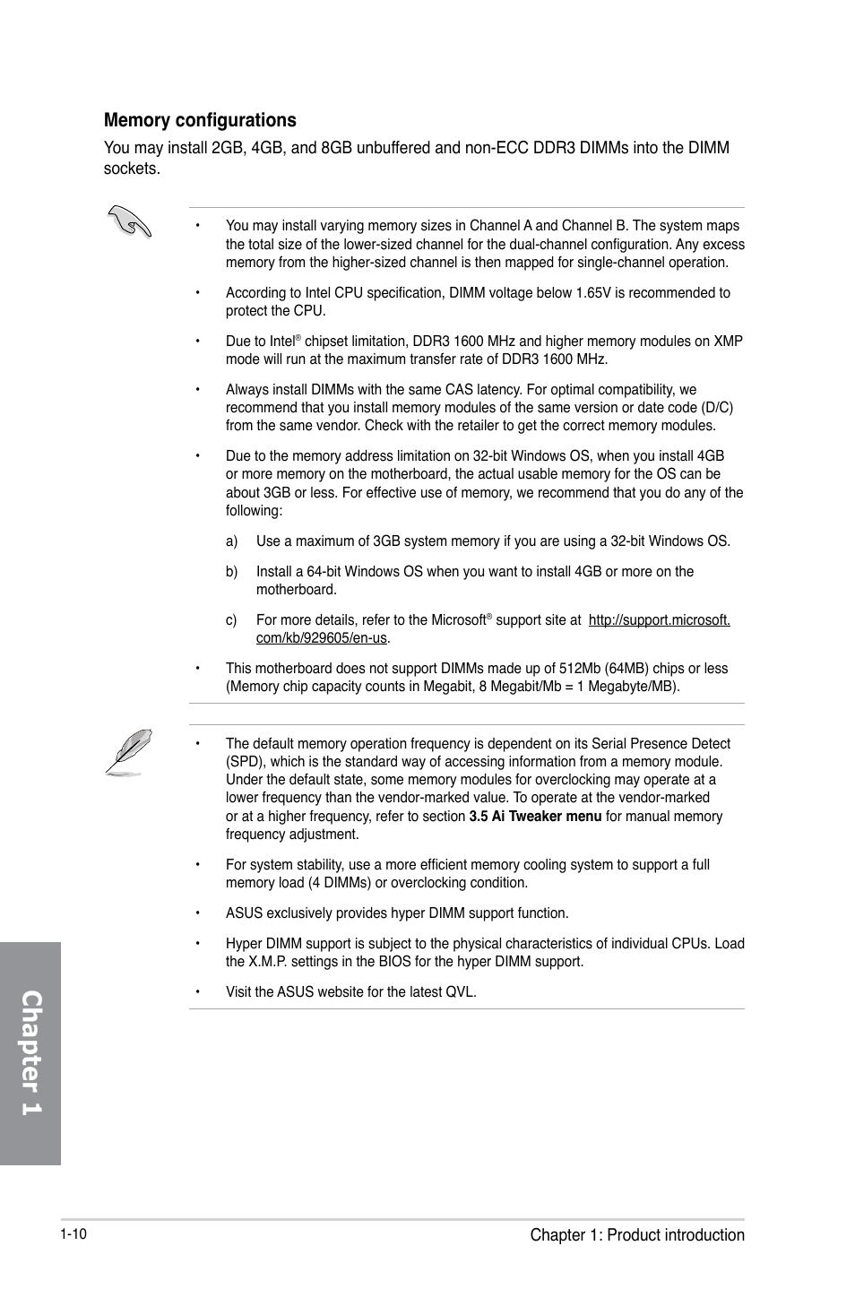 Chapter 1 | Asus H87-PRO User Manual | Page 24 / 140