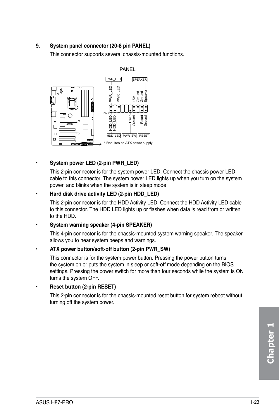 Chapter 1, Asus h87-pro | Asus H87-PRO User Manual | Page 37 / 140
