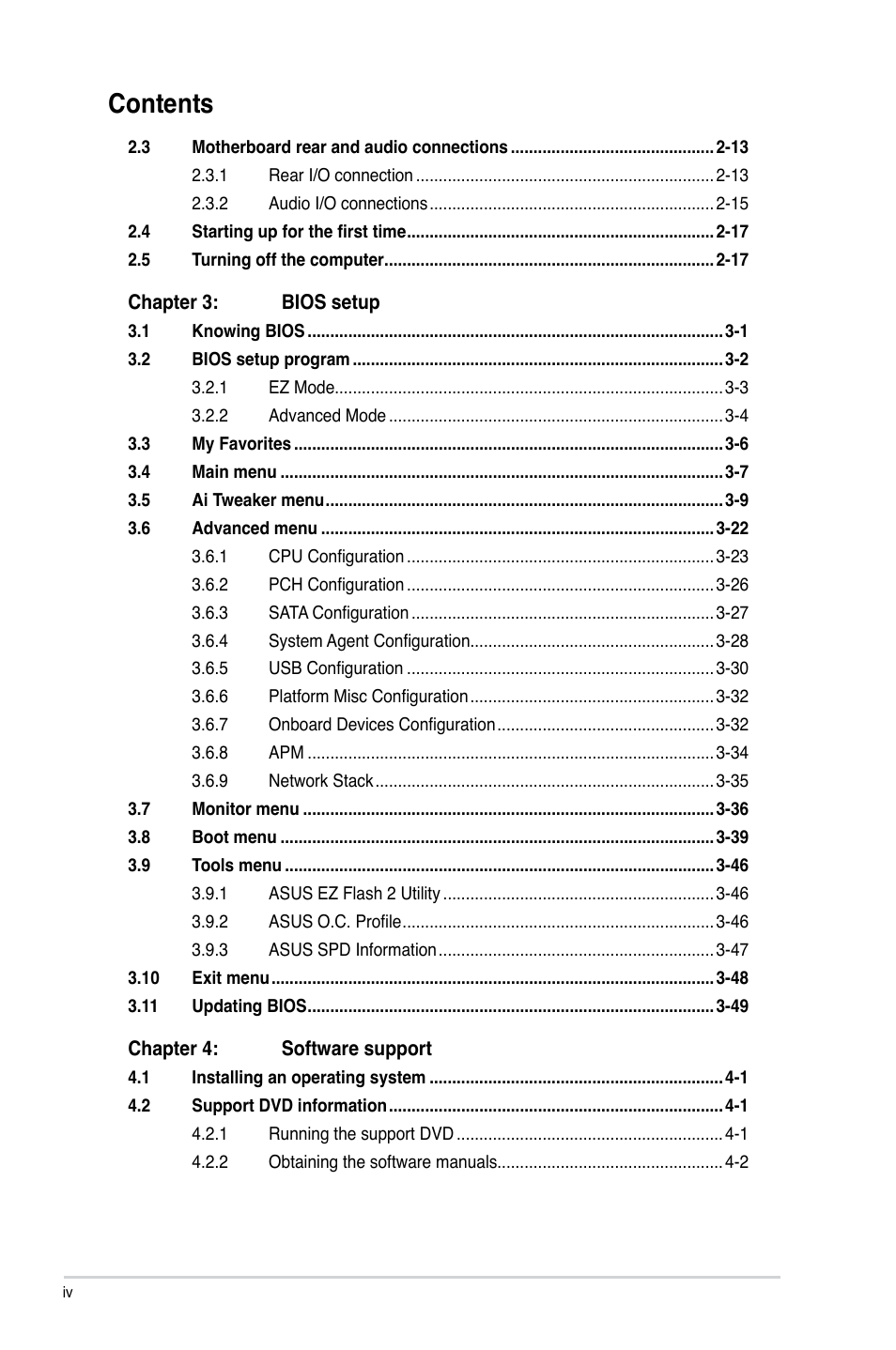 Asus H87-PRO User Manual | Page 4 / 140