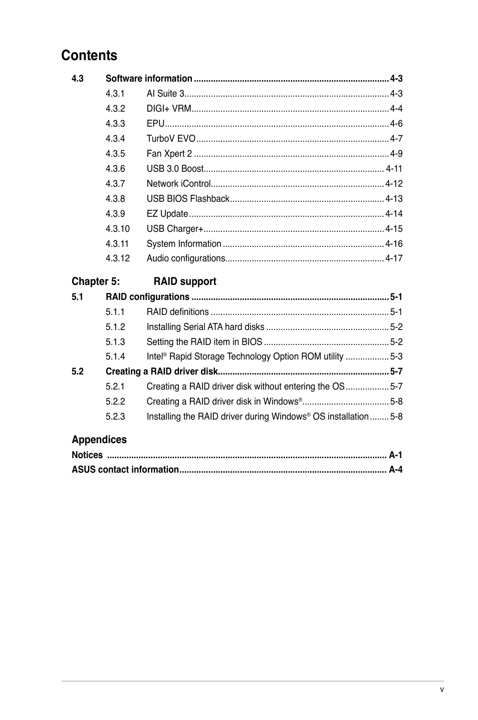 Asus H87-PRO User Manual | Page 5 / 140