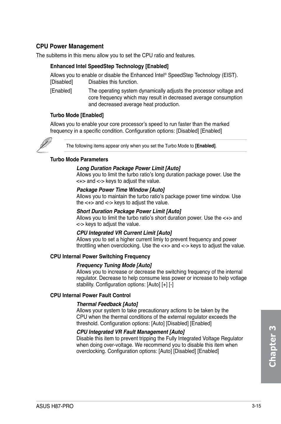 Chapter 3 | Asus H87-PRO User Manual | Page 70 / 140