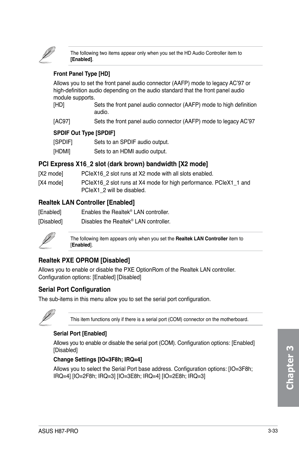 Chapter 3 | Asus H87-PRO User Manual | Page 88 / 140