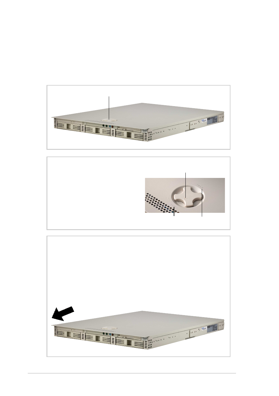 1 opening the chassis, Unlock the cover, Slide the cover | Asus AP140R User Manual | Page 18 / 44