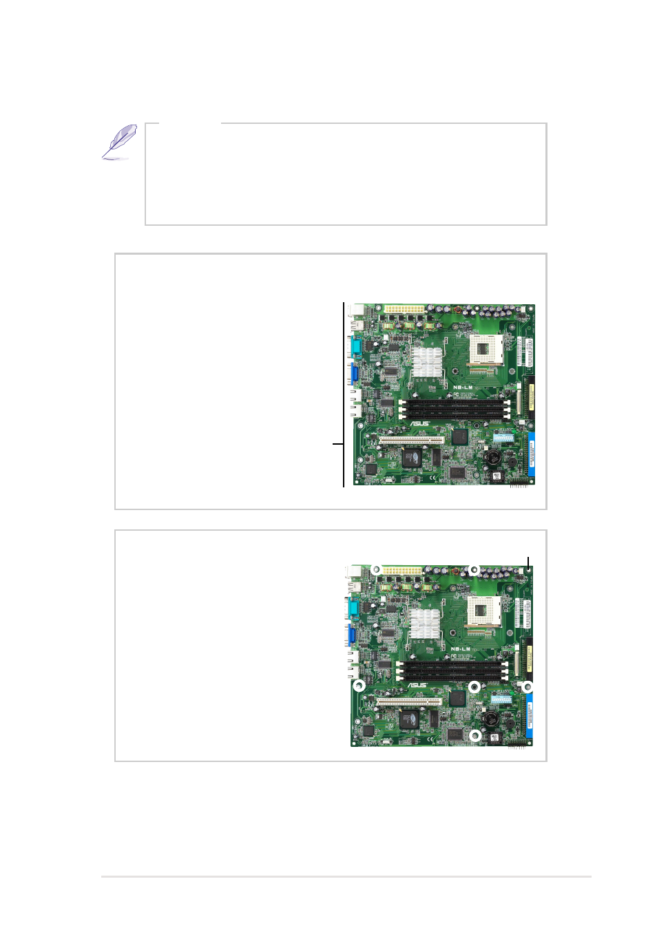 2 motherboard placement, Placement direction, Motherboard screws | Asus AP140R User Manual | Page 19 / 44