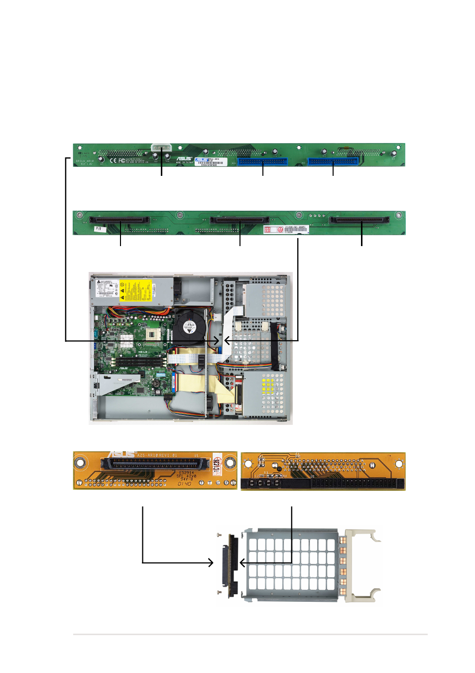 4 hard drive connector boards | Asus AP140R User Manual | Page 21 / 44