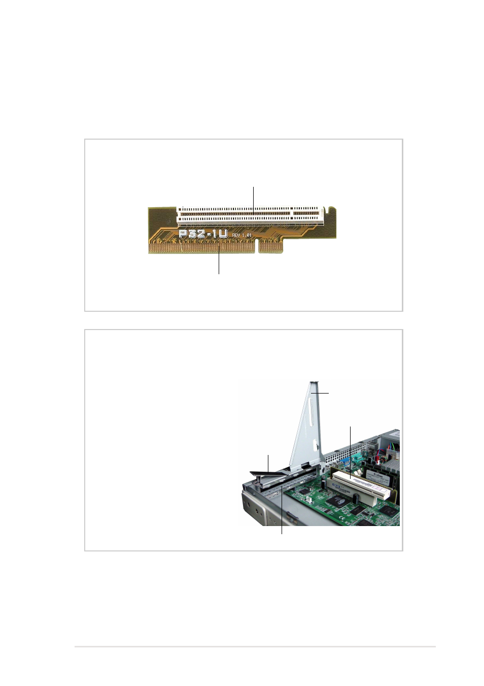 6 installing an expansion card, Remove the riser card, holder, and bracket, Pci riser card | Asus AP140R User Manual | Page 25 / 44