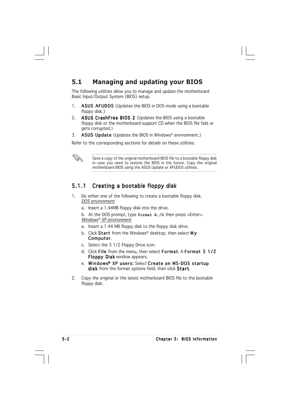 1 managing and updating your bios | Asus TS500-E2 User Manual | Page 100 / 186