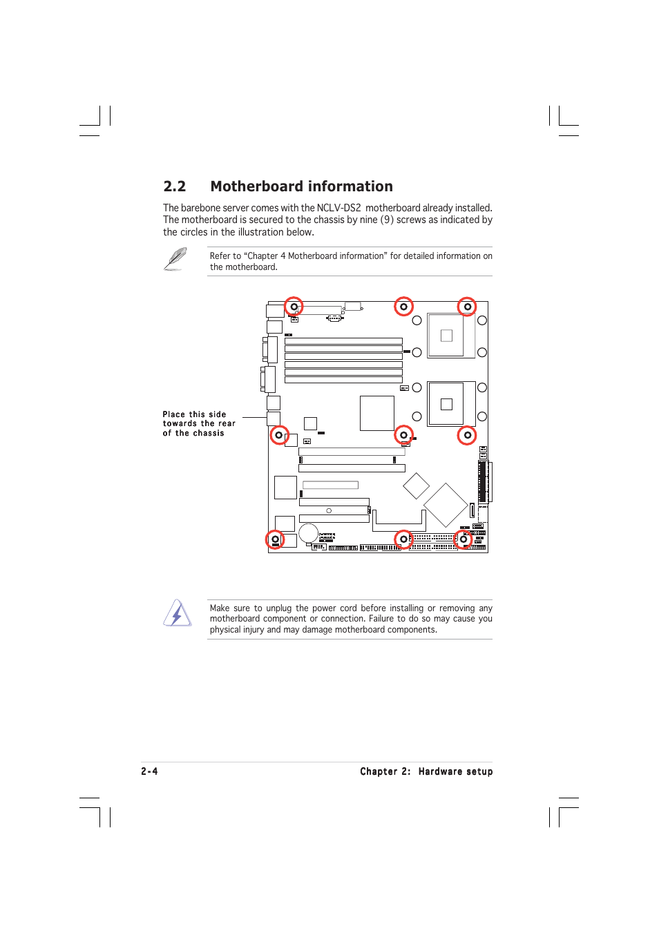 2 motherboard information | Asus TS500-E2 User Manual | Page 24 / 186