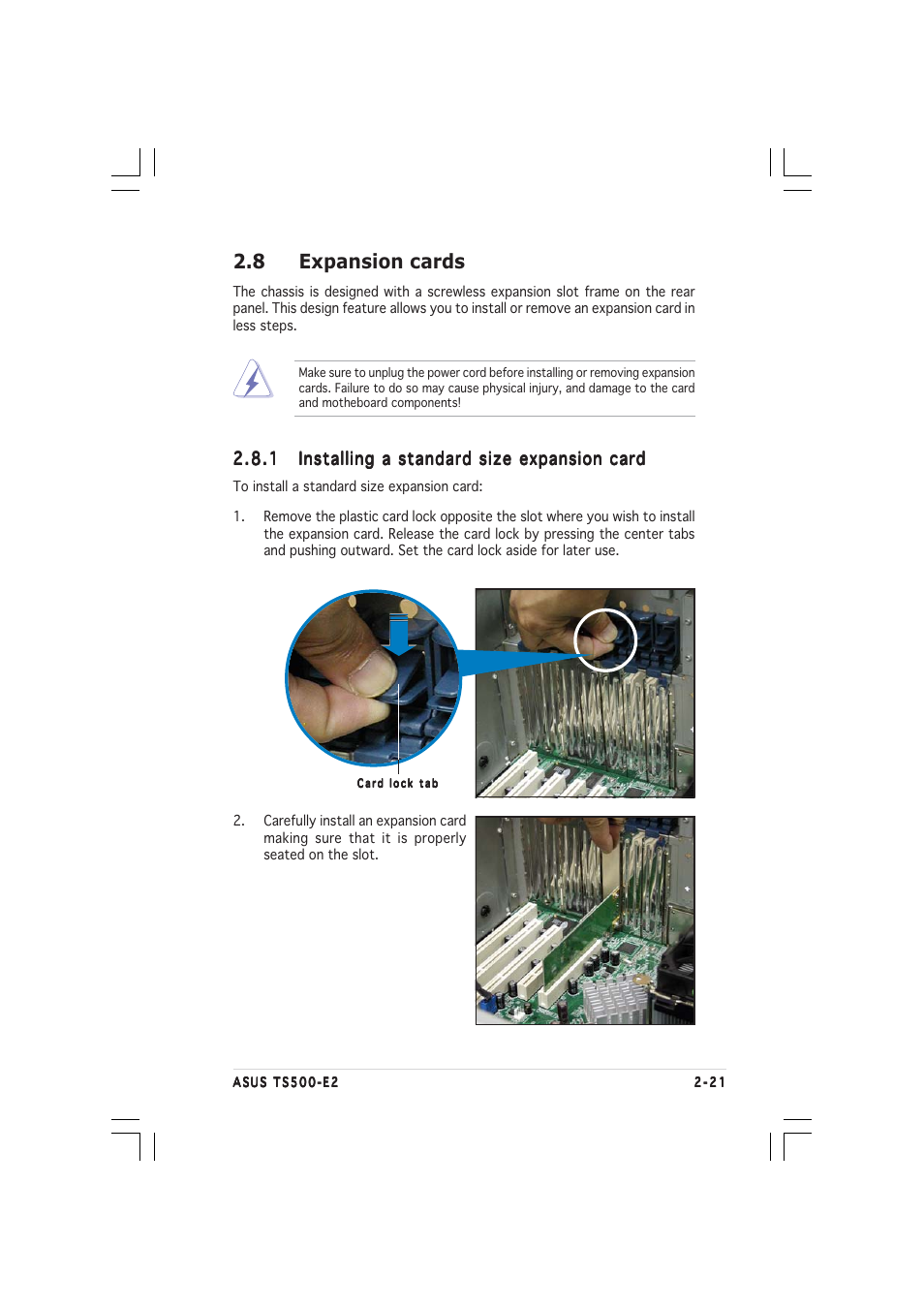 8 expansion cards | Asus TS500-E2 User Manual | Page 41 / 186