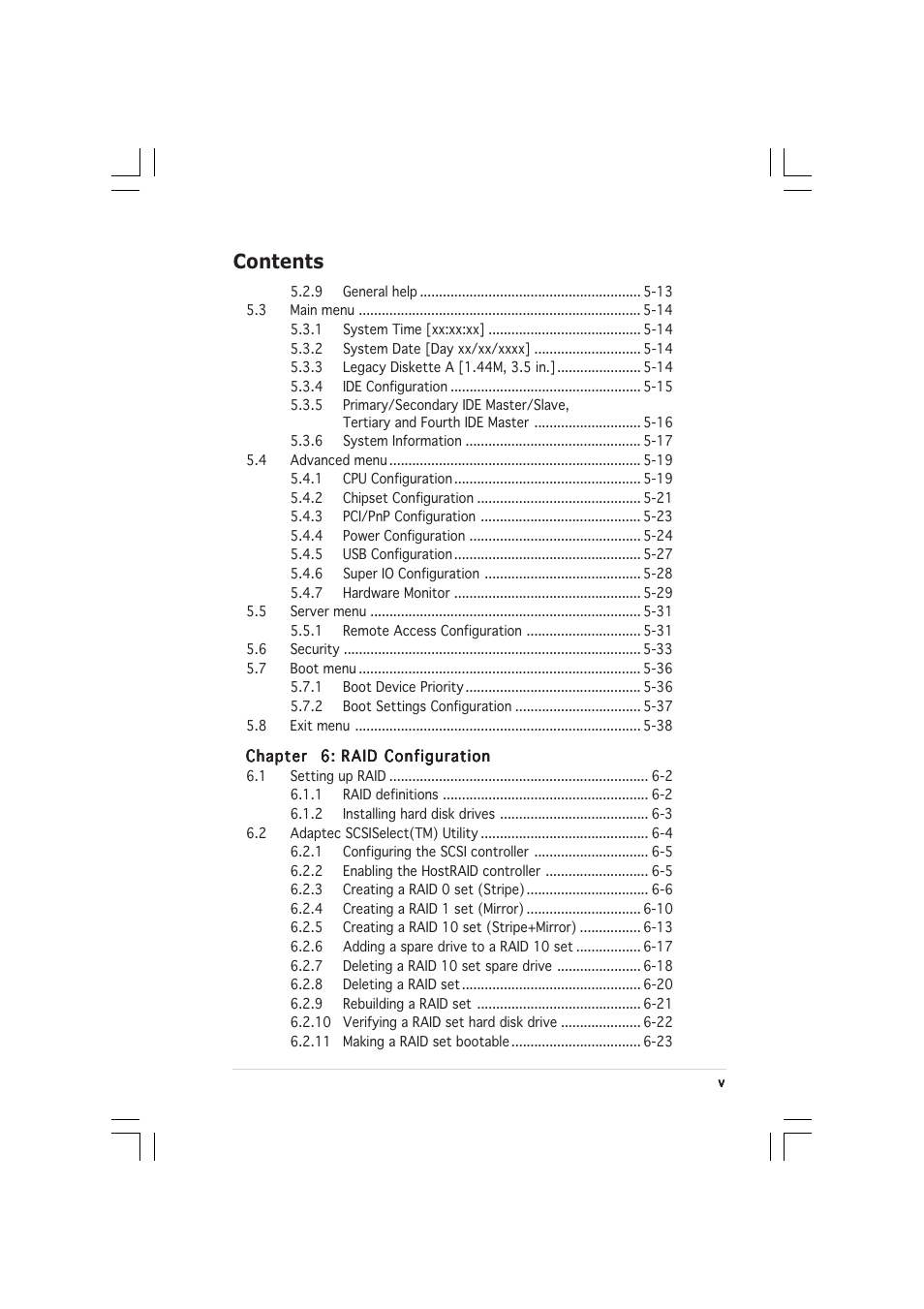 Asus TS500-E2 User Manual | Page 5 / 186