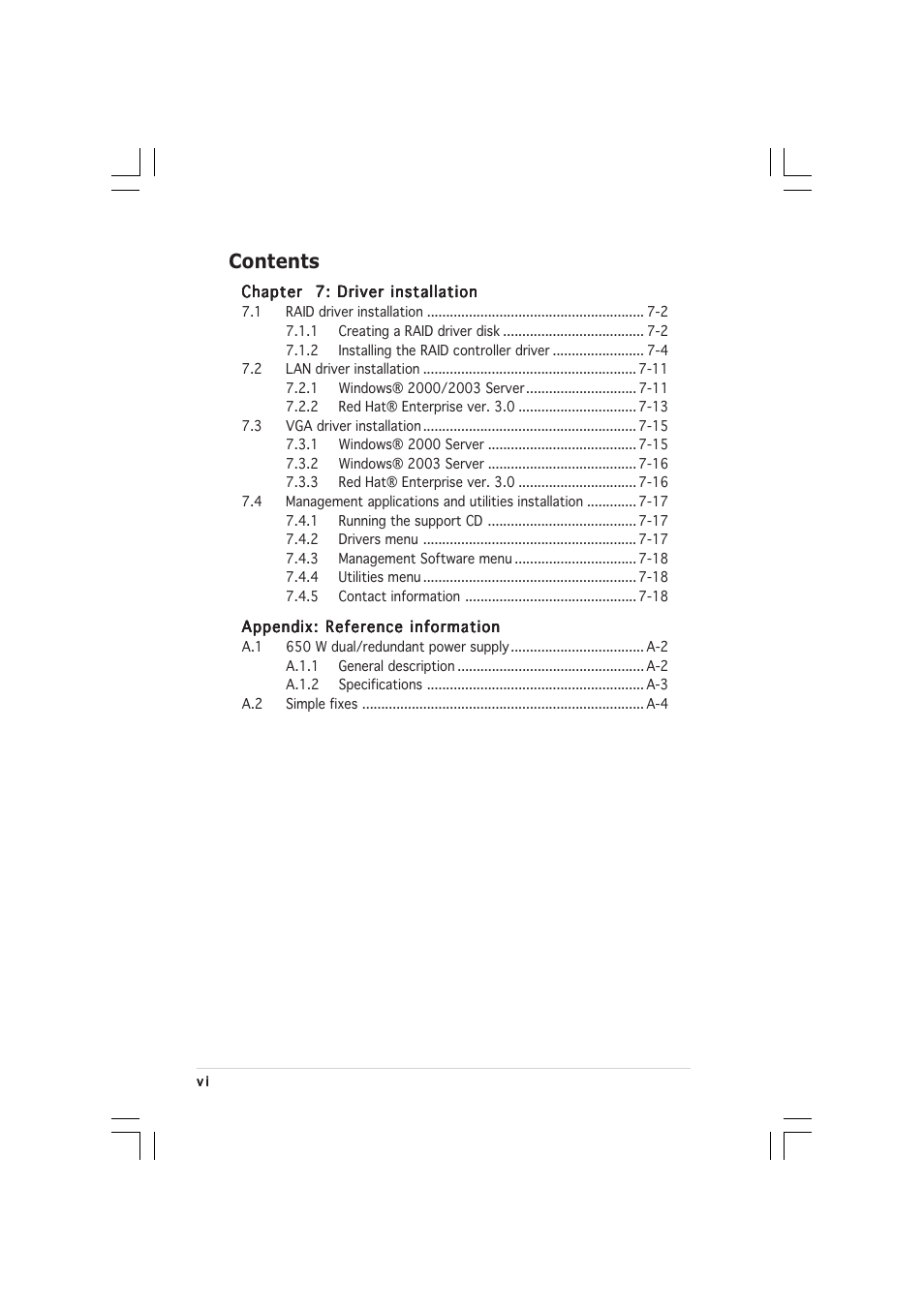 Asus TS500-E2 User Manual | Page 6 / 186