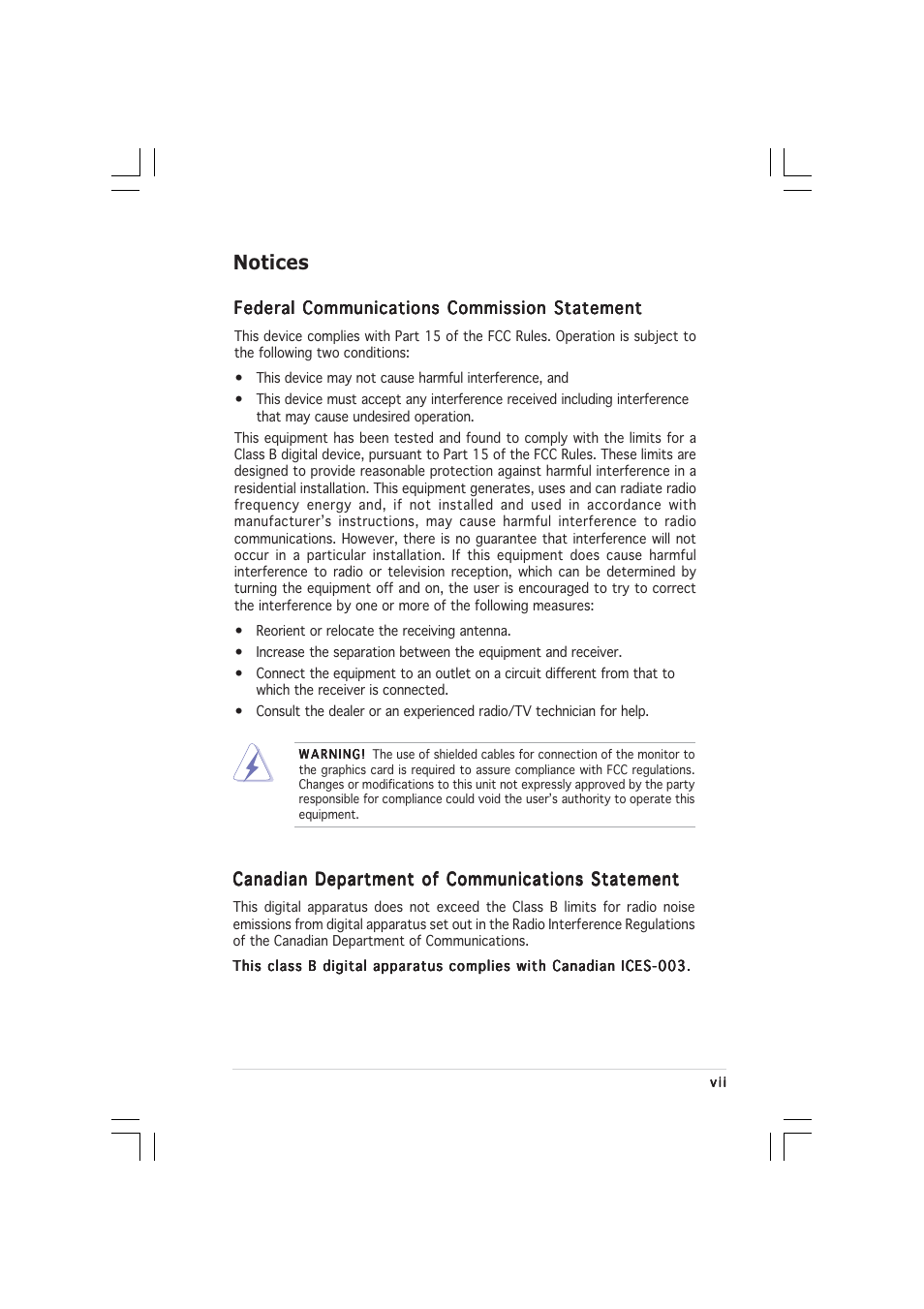 Notices | Asus TS500-E2 User Manual | Page 7 / 186