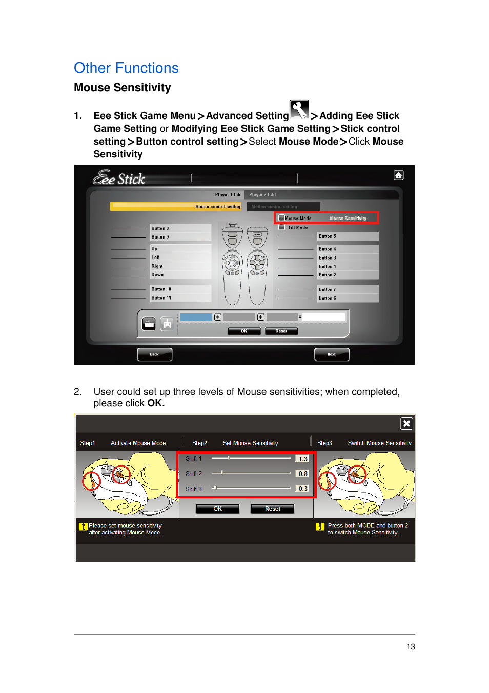 Other functions | Asus GMC-1 User Manual | Page 14 / 29