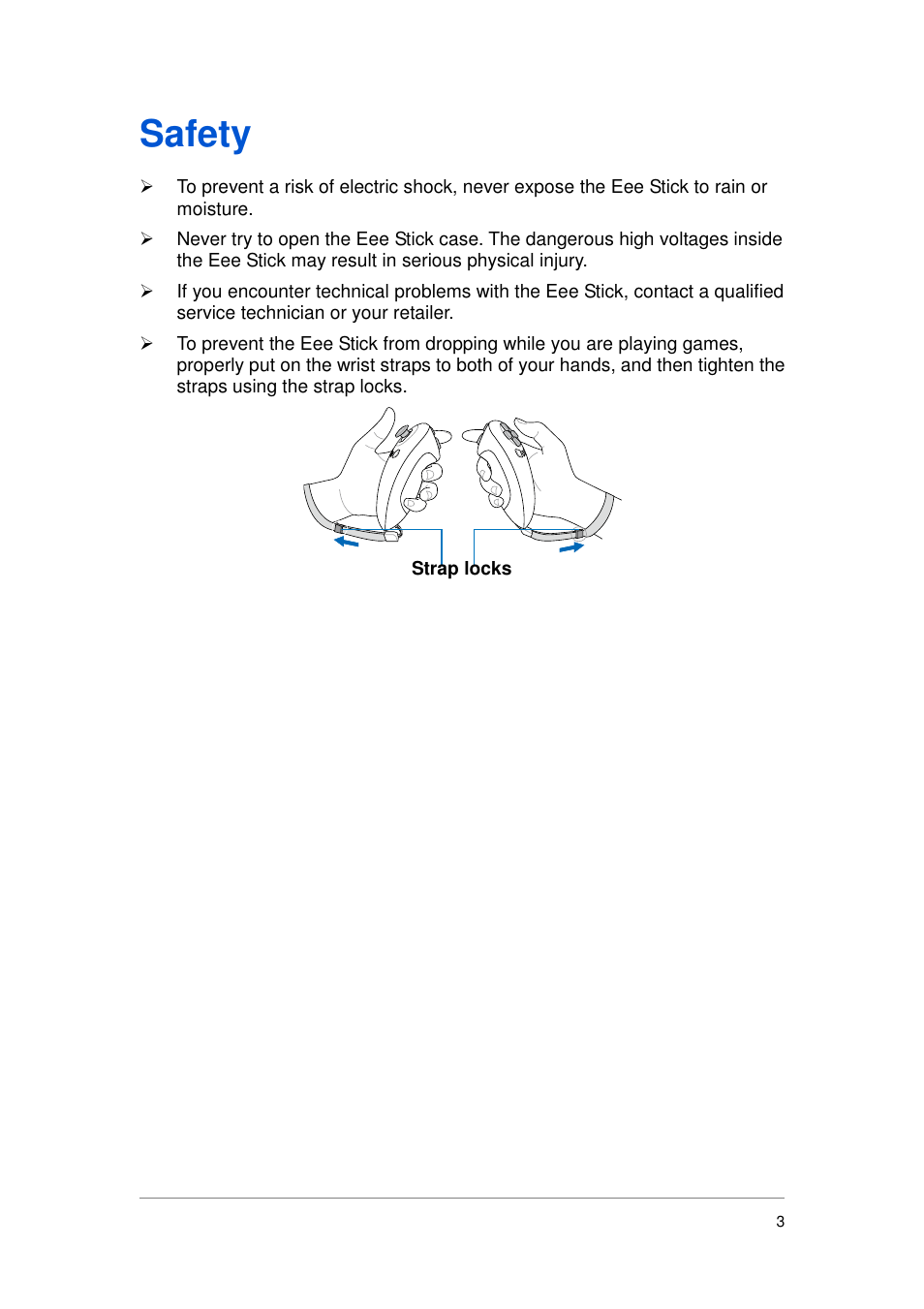 Safety | Asus GMC-1 User Manual | Page 4 / 29