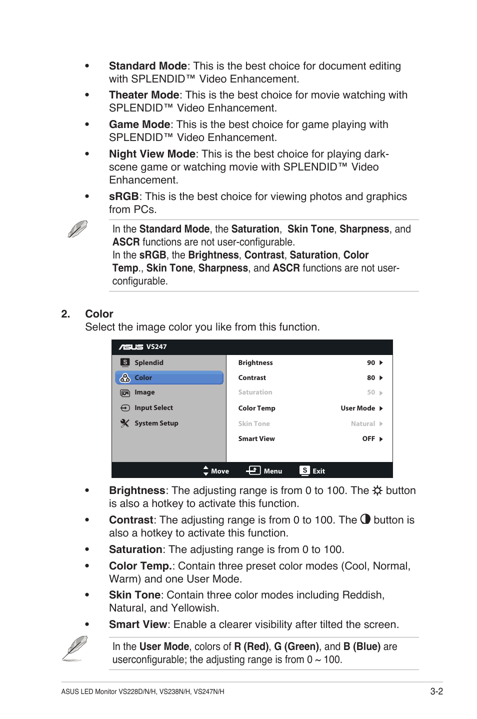 Asus VS247N User Manual | Page 15 / 20