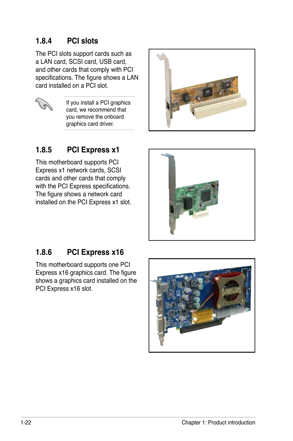 4 pci slots, 6 pci express x16, 5 pci express x1 | Asus P5G-MX User Manual | Page 34 / 88