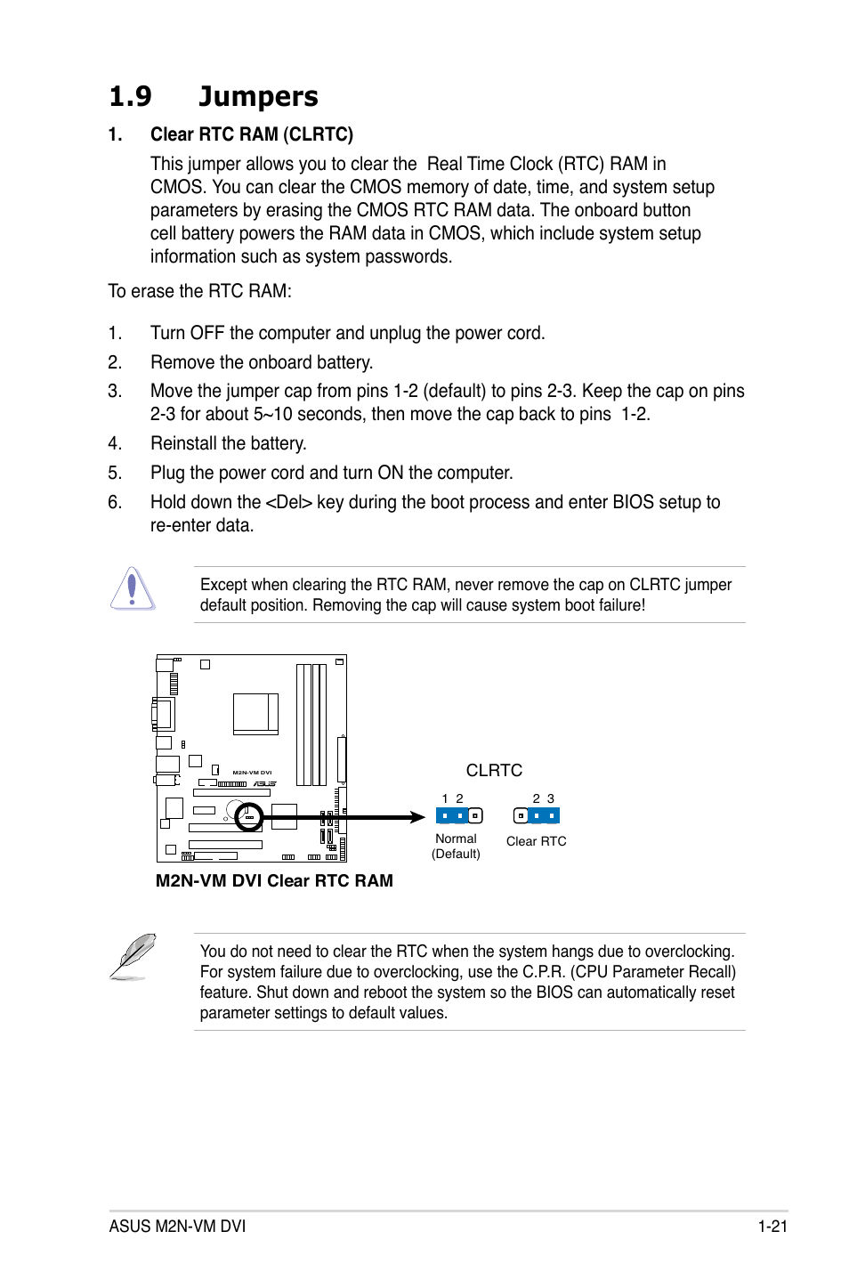 9 jumpers | Asus M2N-VM DVI User Manual | Page 33 / 98